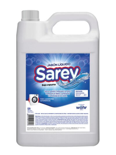 JABON LIQUIDO SAREY BAJA ESPUMA X 5 L.