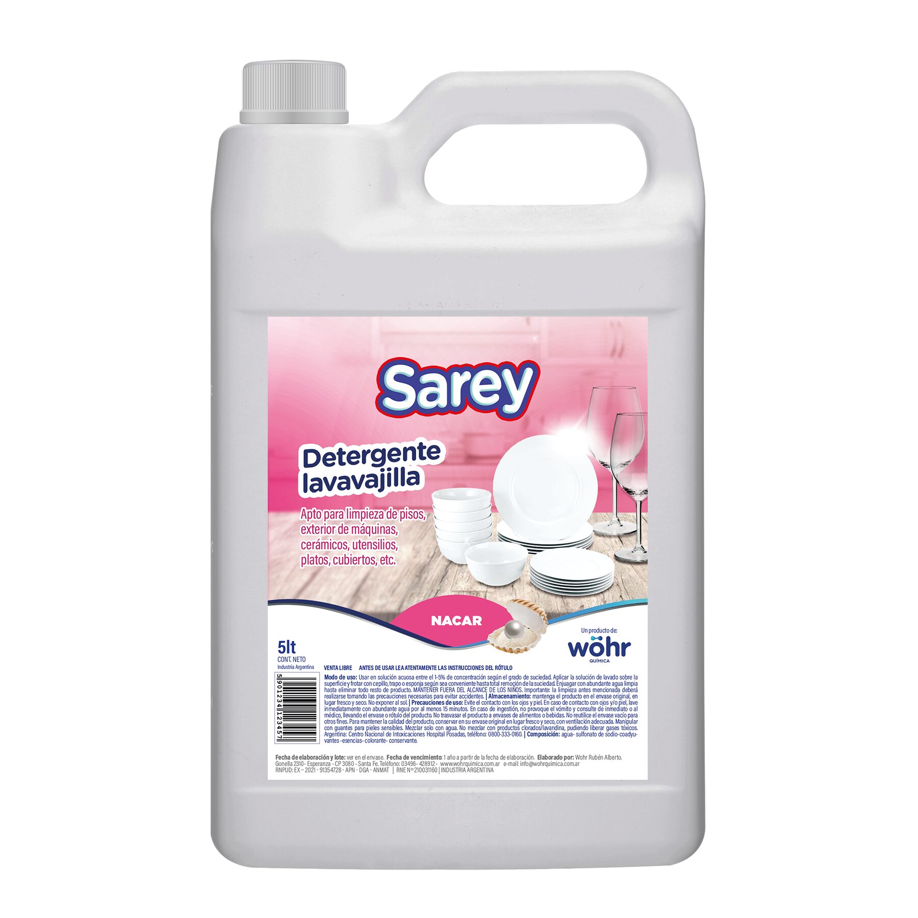 Detergente Sarey Nácar 15%